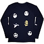 The Nightmare Before Christmas tričko dlhý rukáv, Heads Navy Blue, pánske
