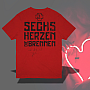 Rammstein tričko, Sechs Herzen BP Red, pánske